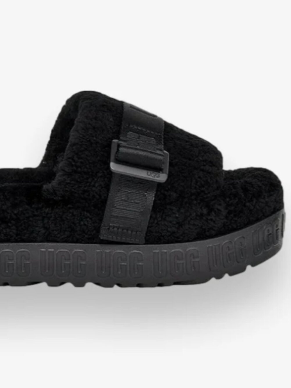 UGG Fluffita Slide Slippers Black Size 7 STYLE: 1113475-BLK - Picture 12 of 15